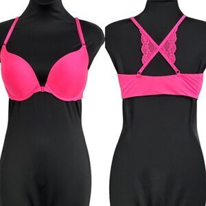 Victoria’s Secret VERY SEXY Push-up Bra in Size 34DD in Hot Peach/Pink Color